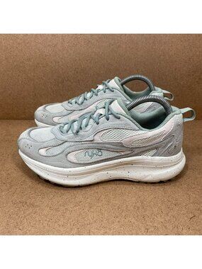 Ryka Womens Trailblazer Athletic Shoes 7.5 Gray & White Mesh Lace-Up Sneakers
